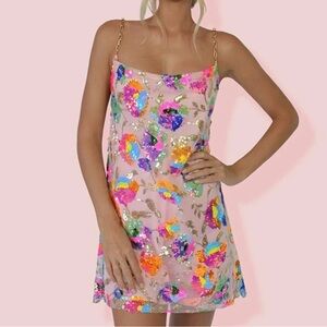 Colorful Sequin Mini Dress